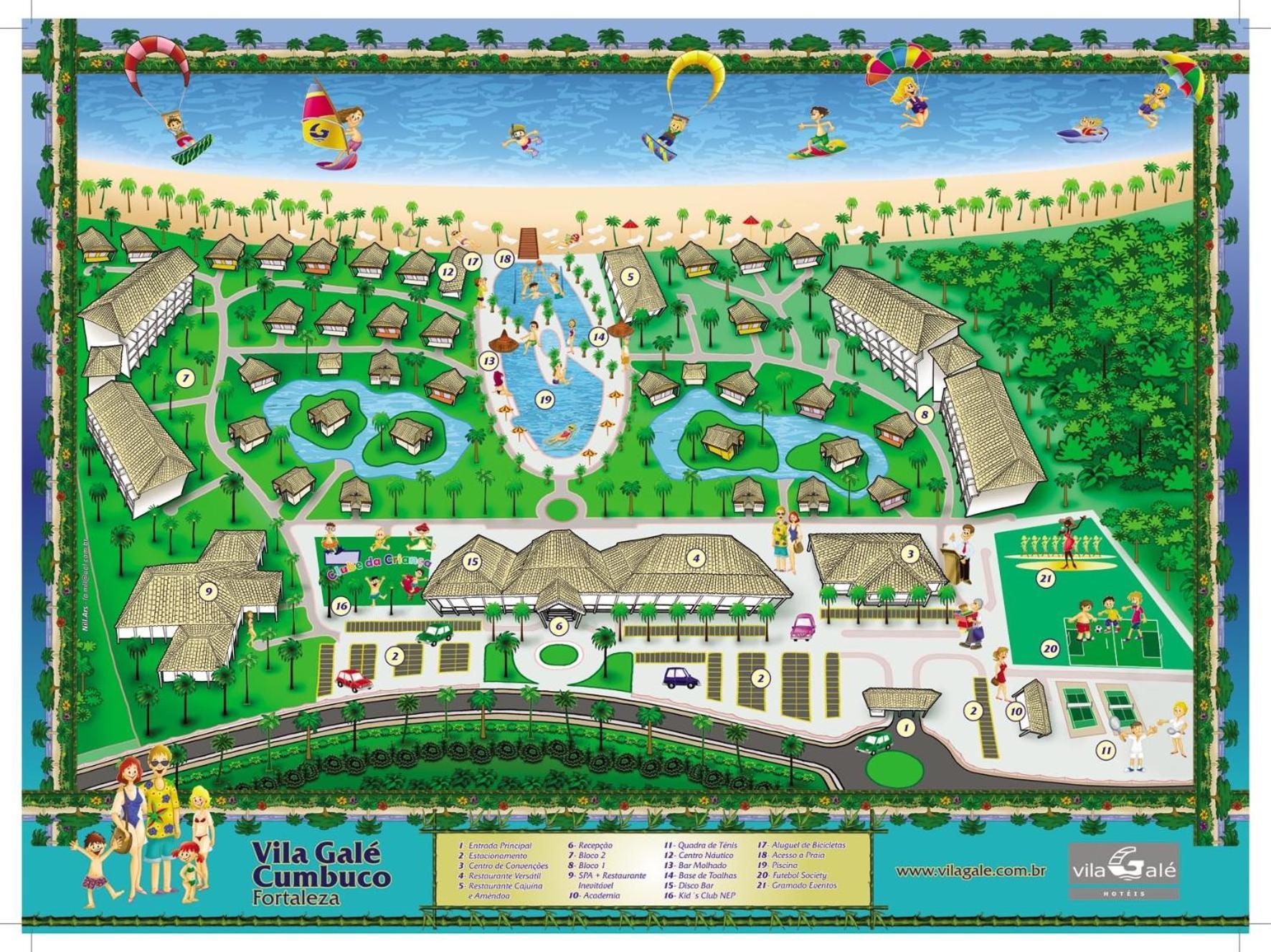 Vila Gale Resort Cumbuco Caucaia Luaran gambar Villa Gale Cumbúco resort map